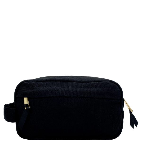 Toiletry Pouch with Zipper, Black Cheap