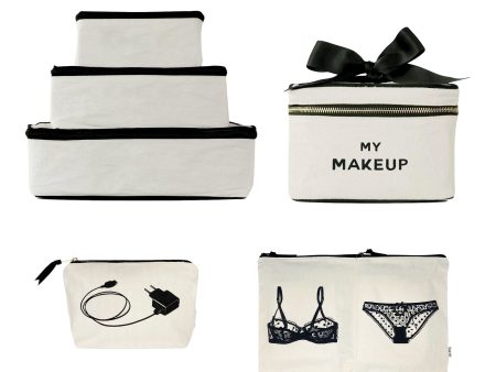 Travel Glam 4-Pack: Organize, Lingerie, Makeup & Tech, Cream Sale