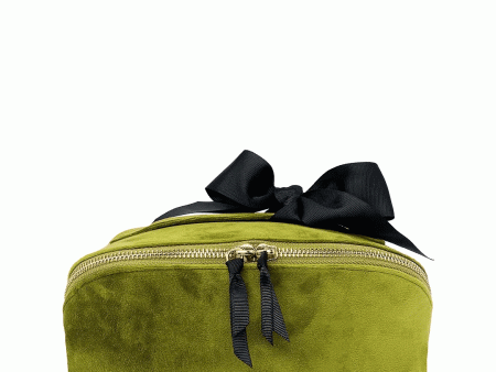 Accordion Box Makeup & Toiletry, Green Velvet For Cheap