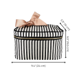 Medium Box Makeup & Toiletry, Striped For Discount