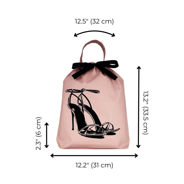 High Heel Sandal Shoe Bag, Pink Blush on Sale