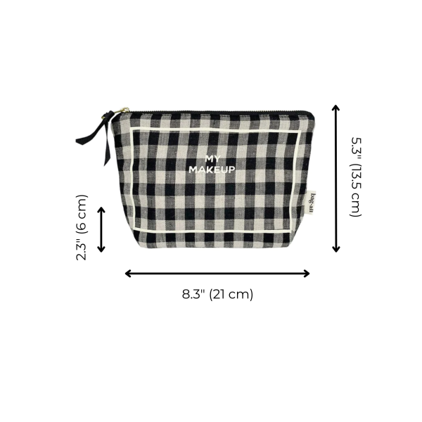 My Makeup Pouch, Coated Lining, Gingham Hot on Sale