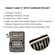 Tablet Case 11 , Charger Pocket, Gingham Online now