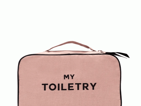 Folding Hanging Toiletry Case, Pink Blush on Sale