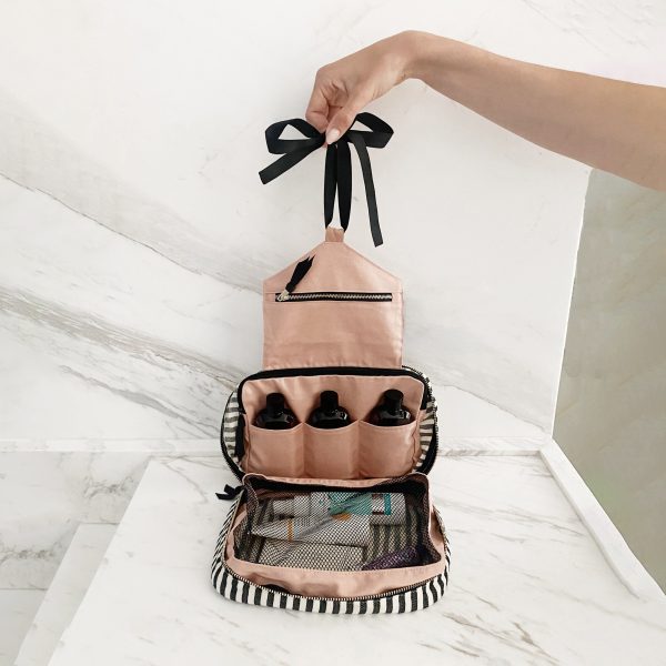 Folding Hanging Toiletry Case, Striped Online Sale