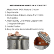 Medium Box Makeup & Toiletry, Striped For Discount