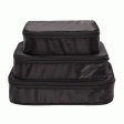 Re-cycled and Reinforced Nylon Compression Packing Cubes, 3-pack Black Online Hot Sale