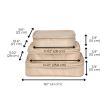 Re-cycled and Reinforced Nylon Compression Packing Cubes, 3-pack Taupe Fashion