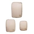 Re-cycled and Reinforced Nylon Compression Packing Cubes, 3-pack Taupe Fashion