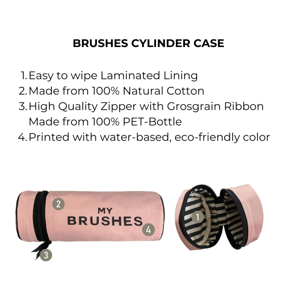 Brushes, Cylinder Case, Pink Blush For Discount