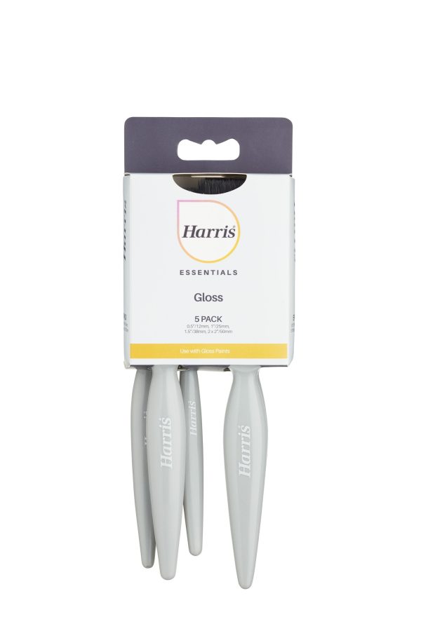 Harris Essentials Woodwork Gloss Paint Brush 5 Pack Online Hot Sale