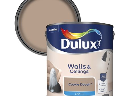 Dulux Matt Emulsion Paint For Walls And Ceilings - Cookie Dough 2.5L Supply