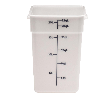 Cambro 22SFSP148 22 Qt CamSquare Food Container - Polyethylene, Natural White with Midnight Blue Graduation | Denson CFE Online Hot Sale