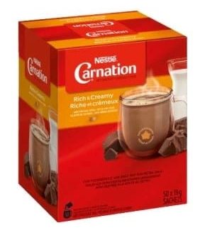 Hot Chocolate Rich and Creamy - Nestl? Carnation - 19g Sachets - 6 (50 x 19g) Case | Denson CFE For Cheap