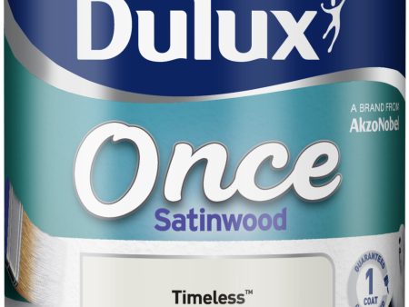 Dulux Once Satinwood Paint For Wood And Metal - Timeless 750ml Fashion