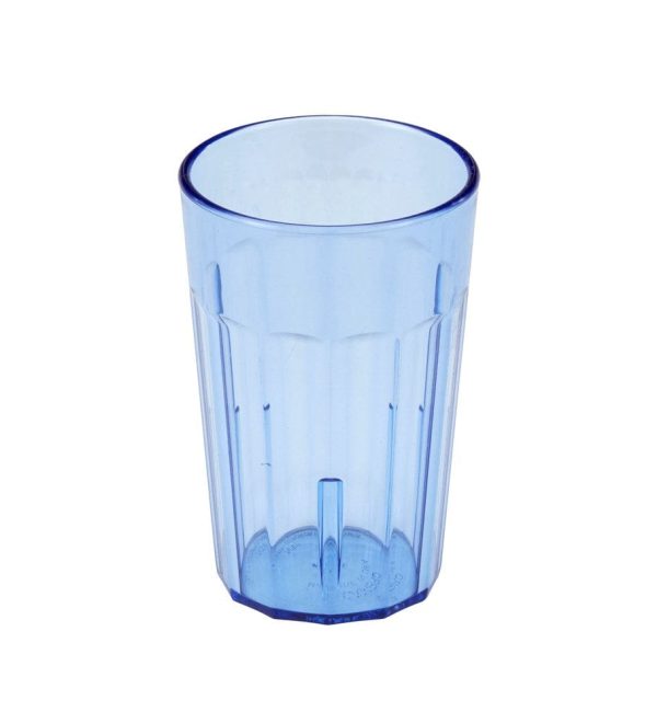 Cambro NT8401 Newport 8 oz Fluted Plastic Tumbler - Slate Blue | Denson CFE on Sale