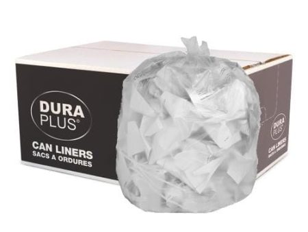 DURA PLUS 35x50  Strong Clear LLDPE Garbage Bags, 125 Case | Denson CFE Online Hot Sale