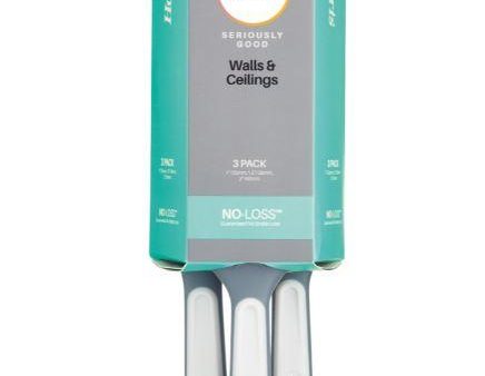 Harris Seriously Good Walls & Ceilings Paint Brush 3 Pack Fashion