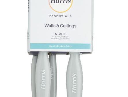 Harris Essentials Walls & Ceilings Paint Brush 5 Pack For Sale