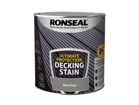 Ronseal Ultimate Protection Decking Stain - Stone Grey 2.5L on Sale