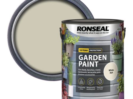 Ronseal Garden Paint 750ml White Ash Cheap