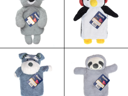 Animal Hot Water Bottle 1 Litre | Available in Schnauzer Koala Penguin and Sloth | Cute and Cuddly Fashion