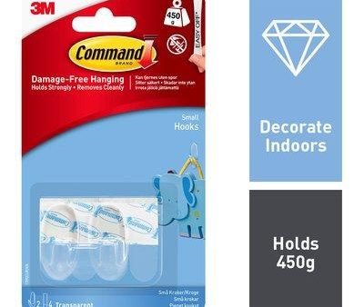 Command™ Small Clear Hooks with Clear Strips 17092CL Discount