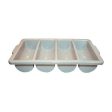 Winco PL4B Four Compartment Gray Cutlery Box for Organised Kitchen Storage | Denson CFE Discount