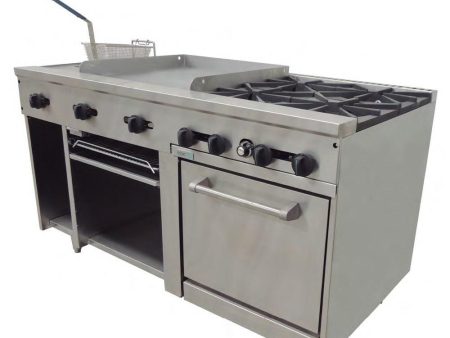 Asber AMR-60 Estufa Múltiple 4 Fuegos Abiertos + Plancha 24  + Horno + Gratinador + Freidor Envio Cobrar Online Sale