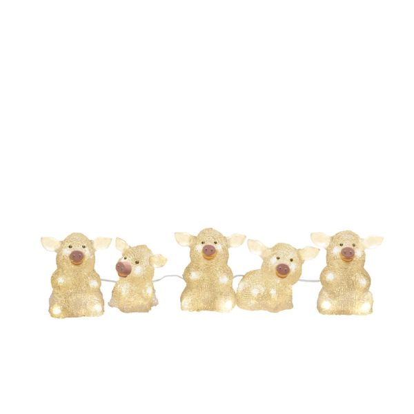 Acrylic Pigs 5pcs set LED Online Sale