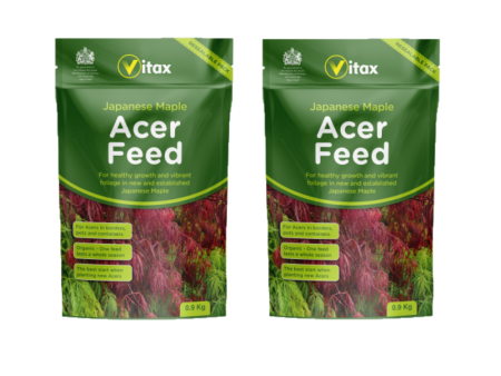 2 x Vitax Japanese Maple Acer Fertiliser Feed 900g Pouch Fashion