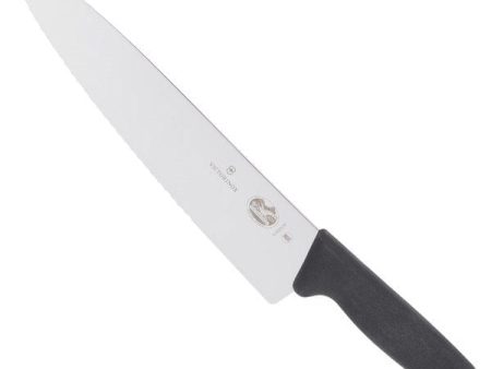 Victorinox Swiss Army 5.2033.19-X1 Wavy Chef s Knife with 7 1 4  Blade, Black Fibrox Nylon Handle | Denson CFE Cheap