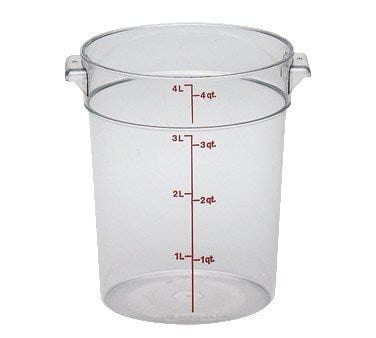 Cambro RFSCW4135 4 qt Camwear Round Storage Container - Clear | Denson CFE Discount