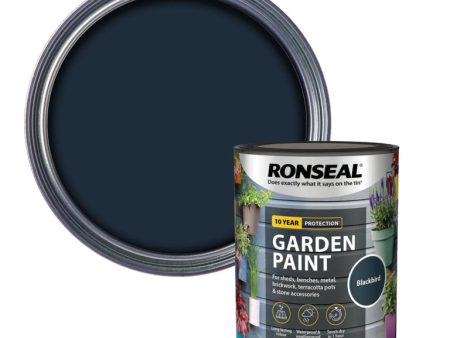 Ronseal Garden Paint - Blackbird 750ml For Discount