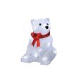 Acrylic Sitting Polar Bear 18cm, LED Sale