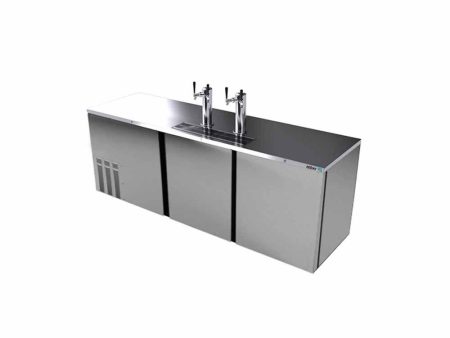 Asber ADDC-94-S HC Dispensador Refrigerado Cerveza 4 Barriles Acero Inoxidable 3 Puertas Envio Cobrar Hot on Sale