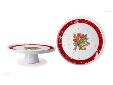 Alpine Cuisine New Bone China Serving Platters 11-inch with Elegant White Finish & Christmas Serving Platters Color Box for Versatile Display Table Stand | Perfect for Special Occasions & Easy Clean Online Hot Sale