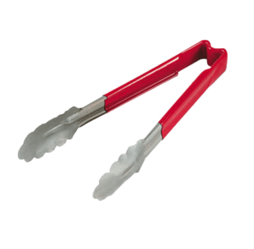 Vollrath 4780940 9 1 2 L Stainless Steel Utility Tongs - Red | Denson CFE Hot on Sale