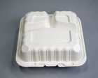 EFCO2993-E Compostable Pebble Food Containers 9.125 x 8.81 x 3  150 Pcs - 3 Compartment | Denson CFE Cheap