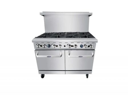 Atosa AGR-8B 48  Gas Range Eight Open Burners with Two 20 Inch Wide Ovens | Denson CFE Online Sale