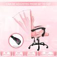 Pink Gaming Chair, Big and Tall Gamer Chair, Racing Style Adjustable Swivel Office Chair, Ergonomic Video Game Chairs with Headrest and Lumbar Support Online now