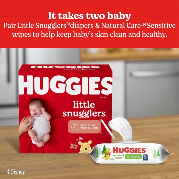 Huggies Natural Care Sensitive Baby Wipes, Hypoallergenic, 99% Purified Water, 3 Refill Packs (624 Wipes Total) packaging may vary Online Hot Sale