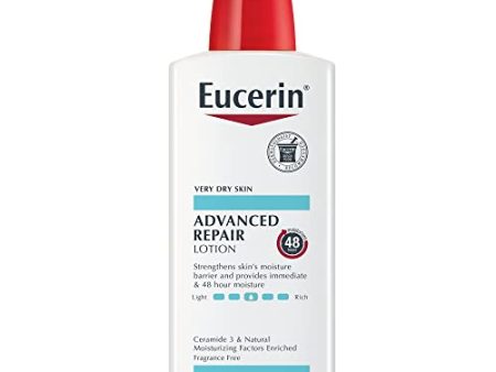 Eucerin Advanced Repair Body Lotion, Unscented Body Lotion for Dry Skin, 16.9 Fl Oz Pump Bottle Hot on Sale