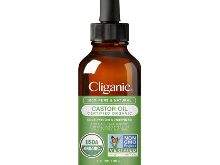 Cliganic Organic Castor Oil, 100% Pure (4oz with Eyelash Kit) - For Eyelashes, Eyebrows, Hair & Skin Fashion