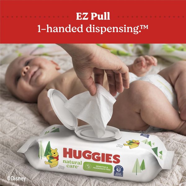 Huggies Natural Care Sensitive Baby Wipes, Hypoallergenic, 99% Purified Water, 3 Refill Packs (624 Wipes Total) packaging may vary Online Hot Sale