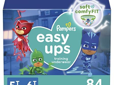 Pampers Easy Ups Boys & Girls Potty Training Pants - Size 5T-6T, 84 Count, Training Underwear Online Hot Sale