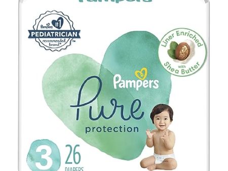 Pampers Pure Protection Diapers Size 3, 26 count - Disposable Diapers Cheap