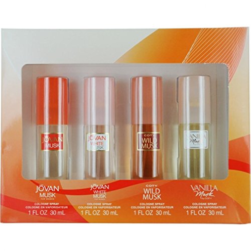 Coty Omni Collection Cologne Spray Gift Set ( Jovan Musk, White Musk, Wild Musk, Vanilla Musk) Discount